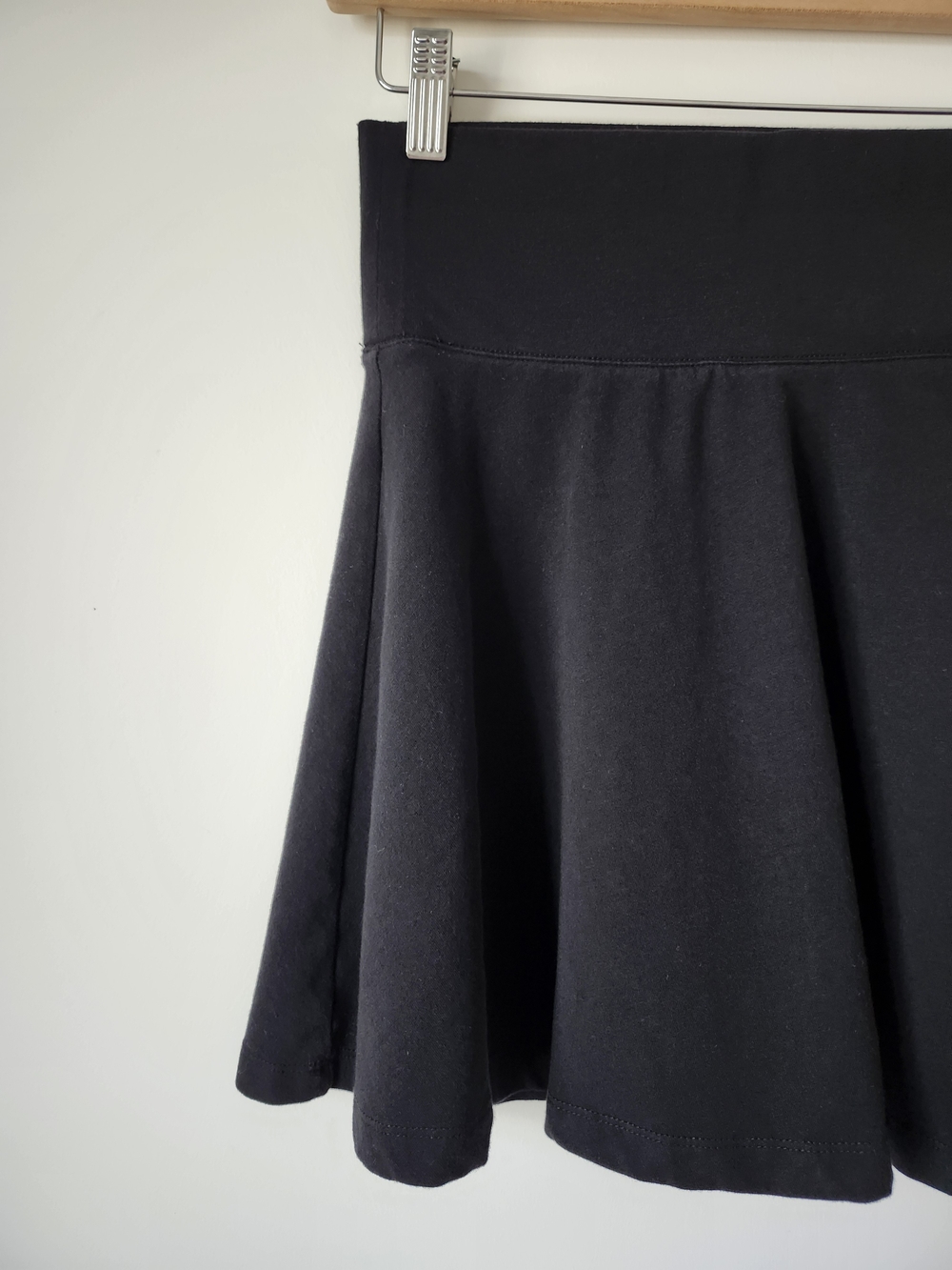 Black Flared Mini Skirt - Picture 3 of 6
